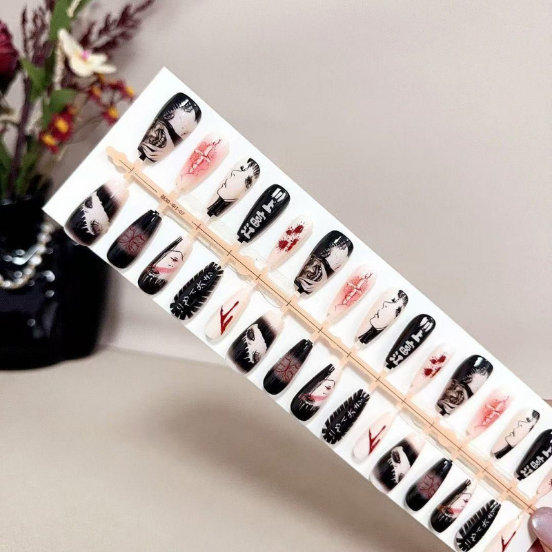 Press On Nail Set - 川上富江 マニキュア スイート クール スタイル フェイクネイルパッチ