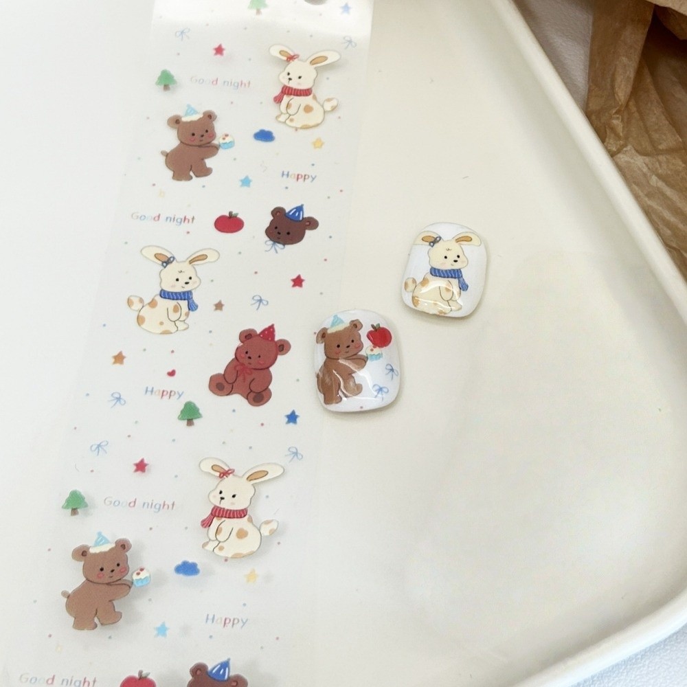 Nail Art Denim - 10 ロールカラフルなネイル箔転写紙 DIY チェック柄ネイルアートステッカーヒョウデニム風マニキュアセットデカールテープ