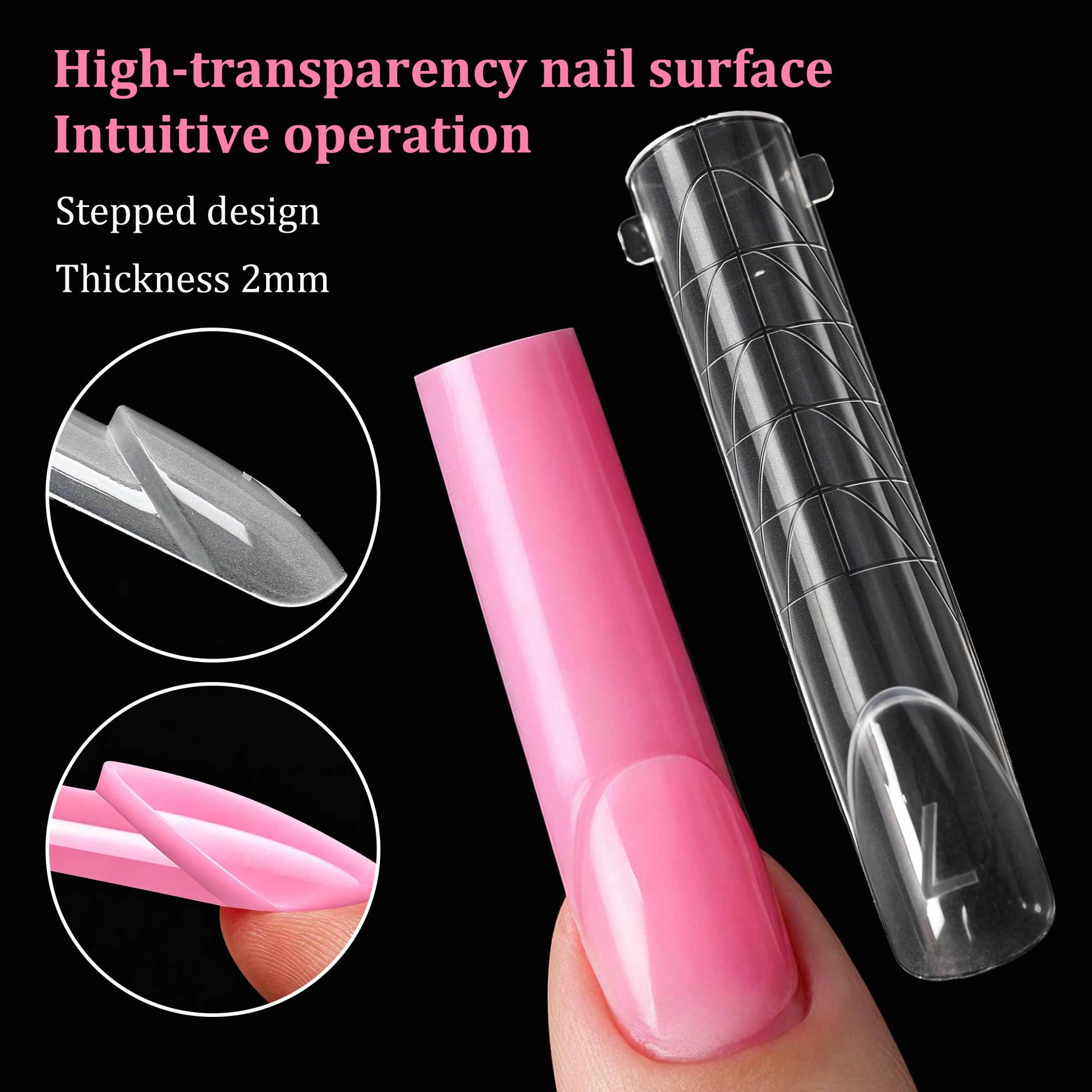 140個入り フラットエッジネイルエクステンションチップ、ピ - Nail Art Denim のレビューと価格