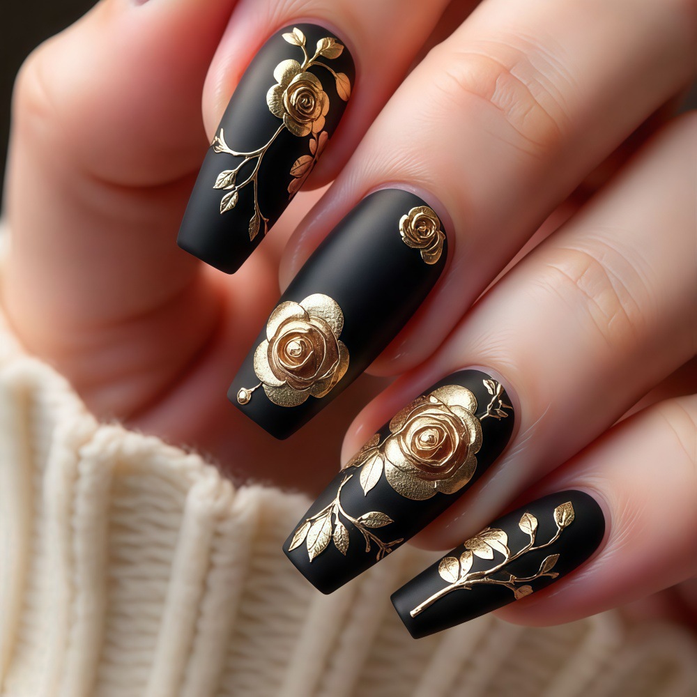 バレンタインデー用の女性・女の子向け3Dフェイクネイル、ゴー - Press On Nail Set のレビューと価格