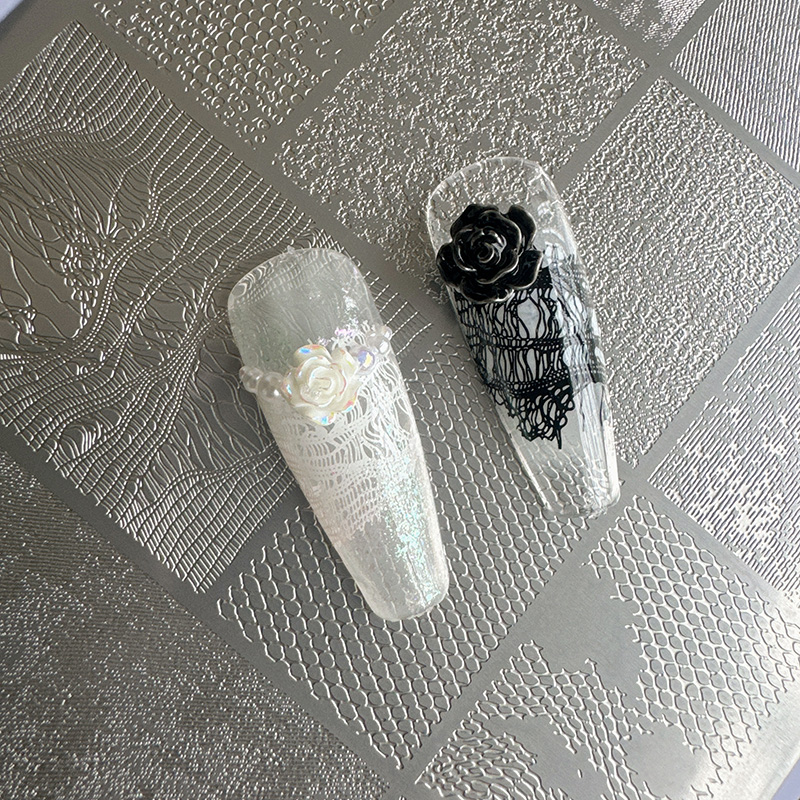 XMQ ネイルアートスタンピングプレート レースデザインイメ - Nail Art Denim のレビューと価格