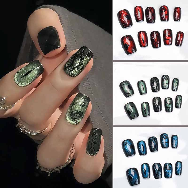 10個入り ダークスタイル クールウィンド ピーコック エメ - Nail Art Emerald Blue のレビューと価格