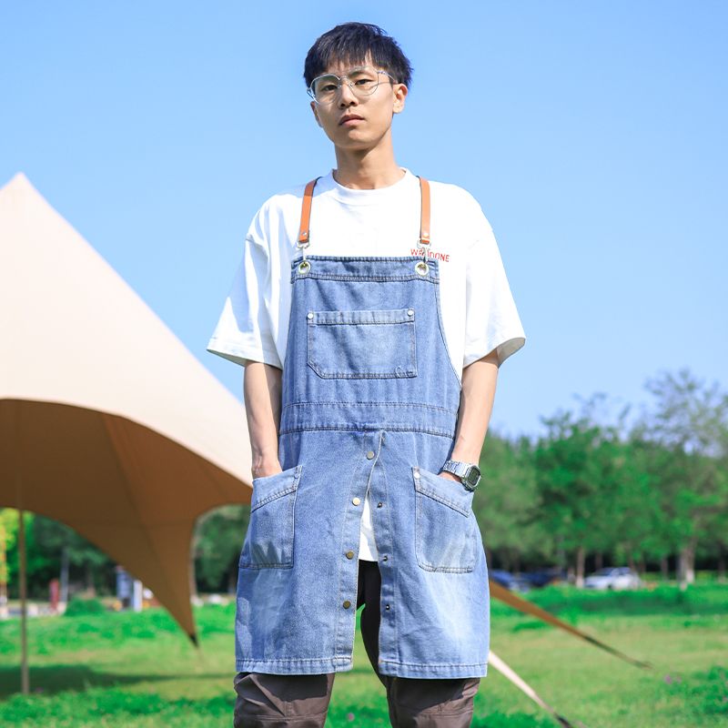 ファッショナブルなカウボーイエプロン,美容院の制服,ミルクテ - Nail Art Denim のレビューと価格