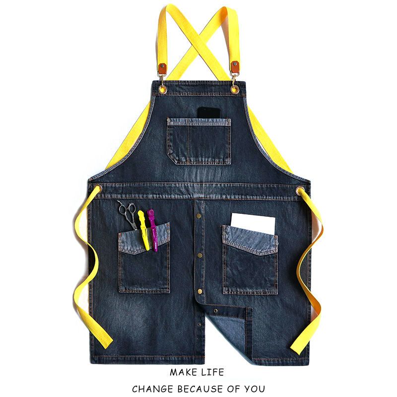 ファッショナブルなカウボーイエプロン,美容院の制服,ミルクテ - Nail Art Denim のレビューと価格