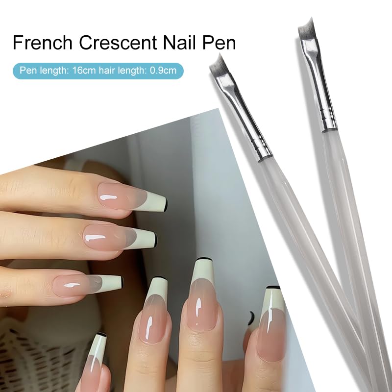 1/10本入りプロフェッショナルフレンチネイルアートブラシセ - Nail Art Maroon のレビューと価格