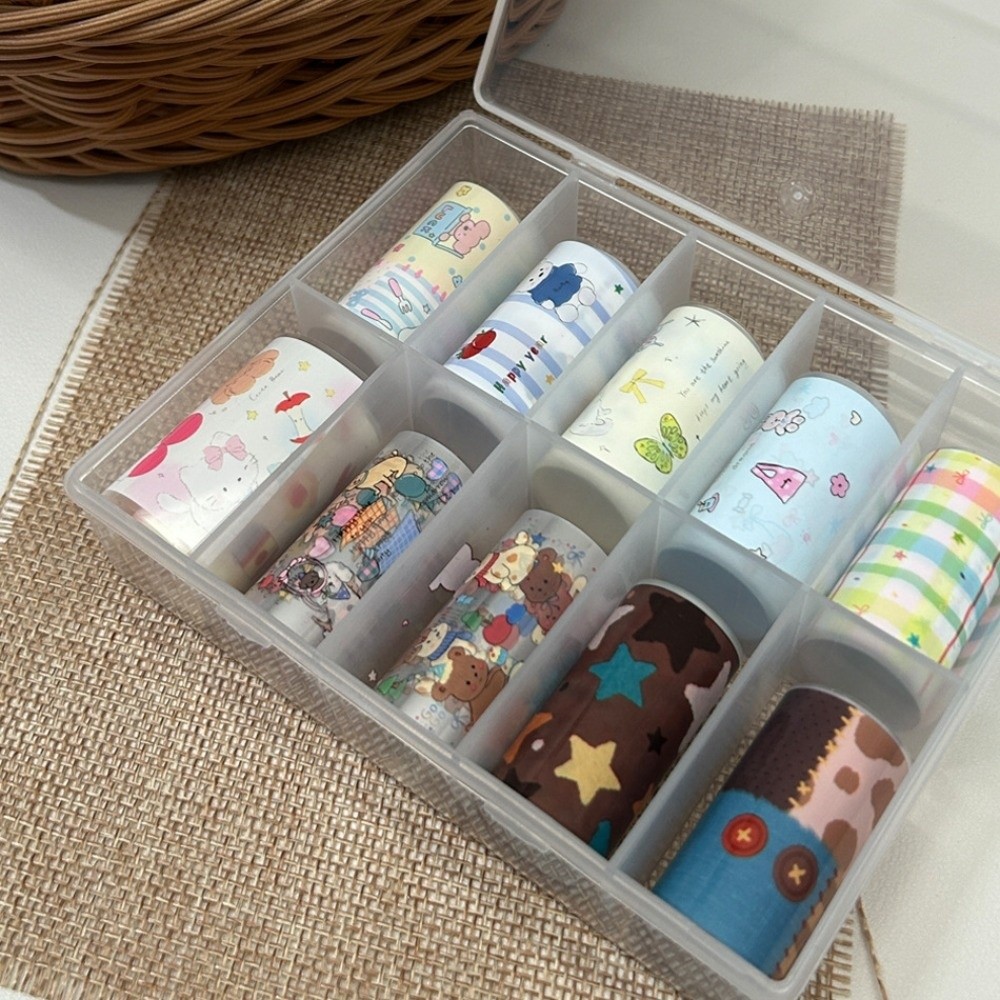 10ロール カラフルネイルホイル 転写紙 DIY レオパード - Nail Art Denim のレビューと価格