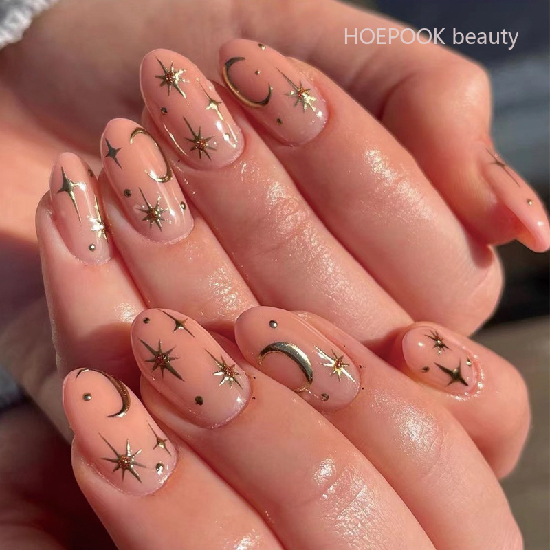 24 個ピンクグラデーションアーモンドプレス爪のヒントシンプ - Nail Art Natural Simple のレビューと価格