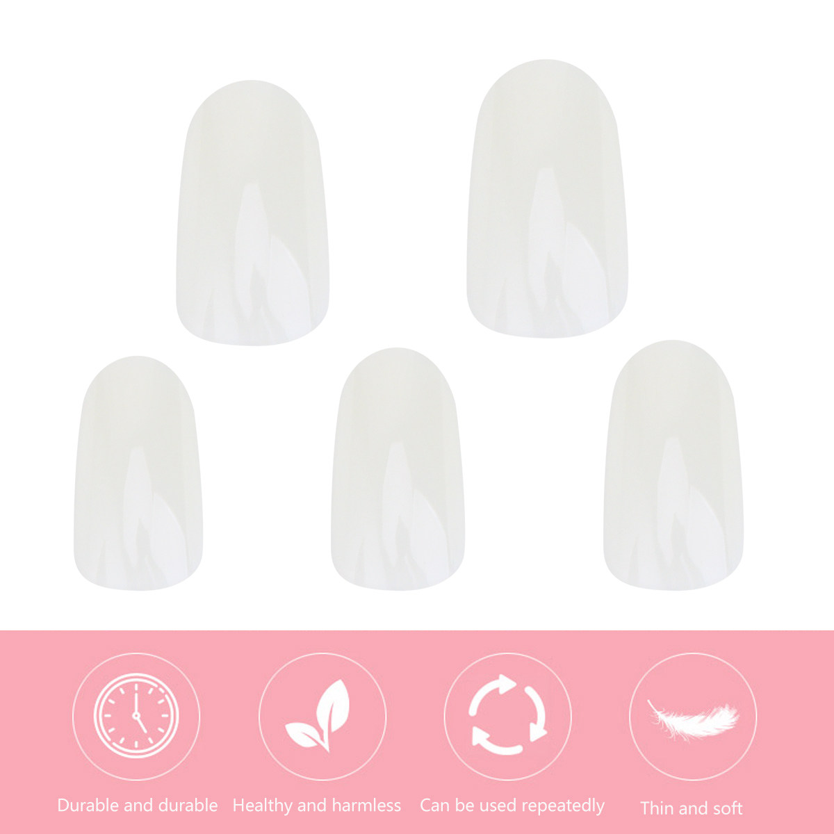 600 個付け爪ナチュラルカラーシンプルスタイル DIY ネ - Nail Art Natural Simple のレビューと価格