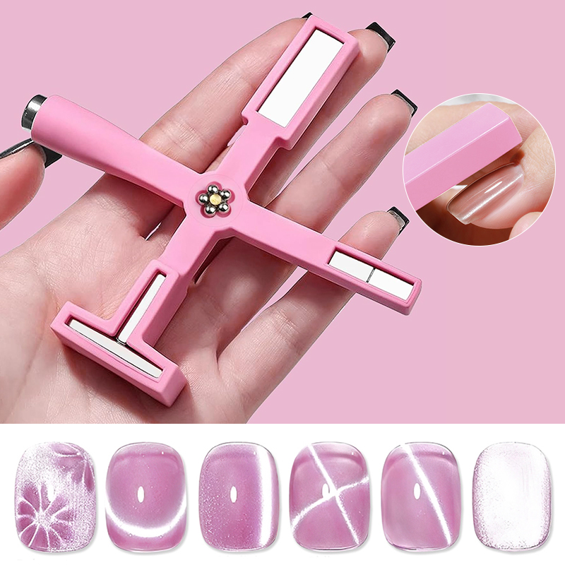 5 in 1パターンネイルマグネットキャッツアイエフェクトサ - Nail Art Maroon のレビューと価格